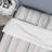 Silver And Pink Striped Pattern Polyester Striped Duvet Cover