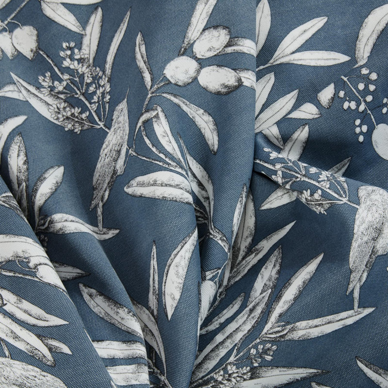 Edeline Room Darkening Curtains Pair, 229 W x 137 D cm, Blue