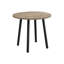 Table de salle à manger Modern 3, abattant, métal noir, pieds en métal stratifié brun, siège taupe