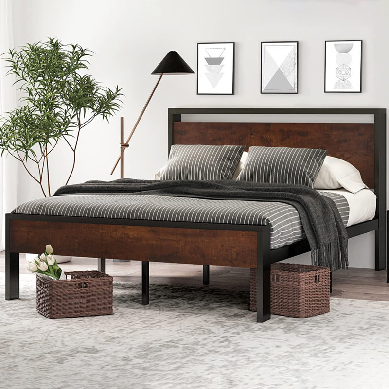 14 Inch Metal Platform Bed Frame, Queen