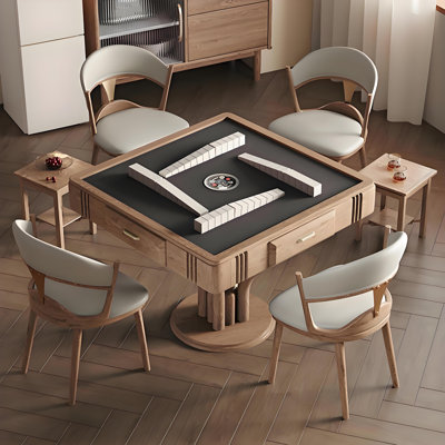 Table de salle à manger multifonctionnelle en bois massif avec fonction de chauffage