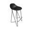     Tabourets de bar en plastique moulé noir Pangea Home Lucillie - hauteur du siège 30 po - Pieds et repose-pieds-1092466986