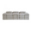 Canapé modulaire à assise profonde de 104 po avec méridienne, mousse à mémoire de forme chenille, conception modulaire, aucun assemblage requis-1874538424