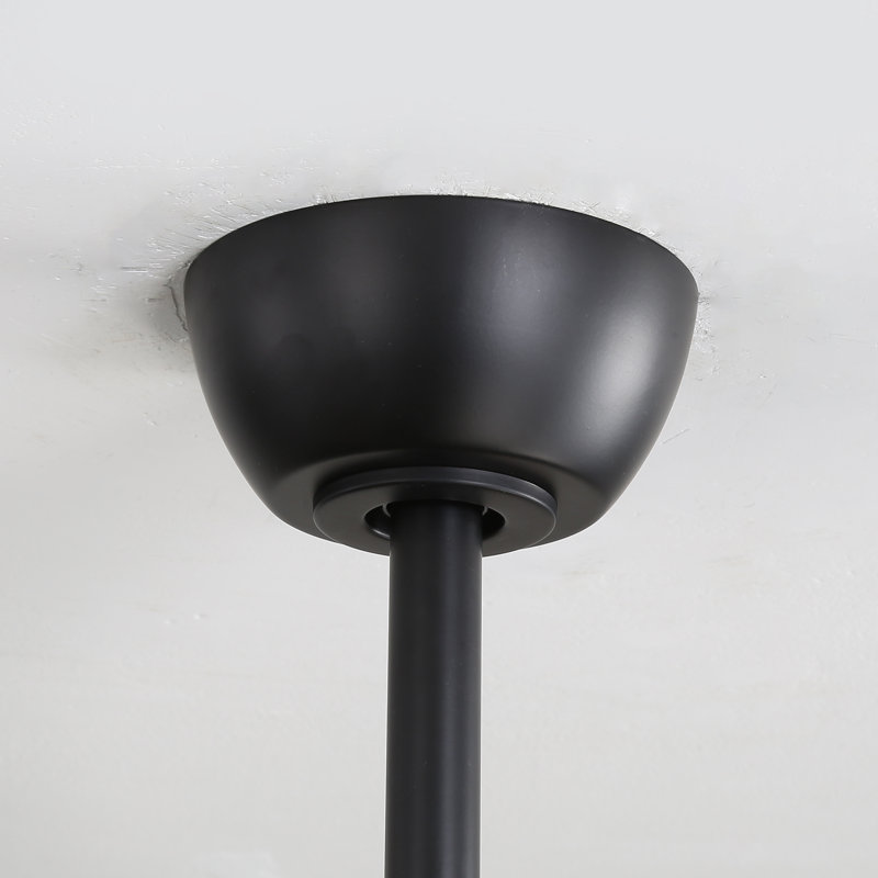 Damecia 52'' Modern Ceiling Fan With Led Light And Remote Control Dc Motor, Brown