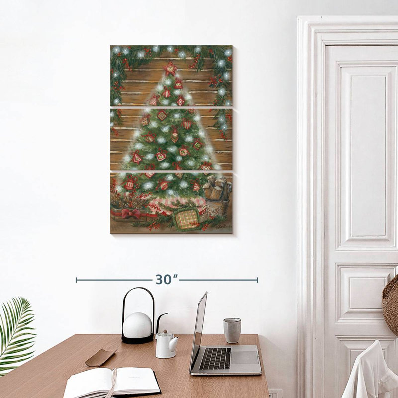 Lelend A Log Cabin Christmas, H 32 po x l 20 po