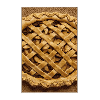 Washable Apple pie Desserts Area Rug