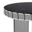 Amla 50x52cm Side Table Mirrored Faux-marble Top Modern Sofa Table