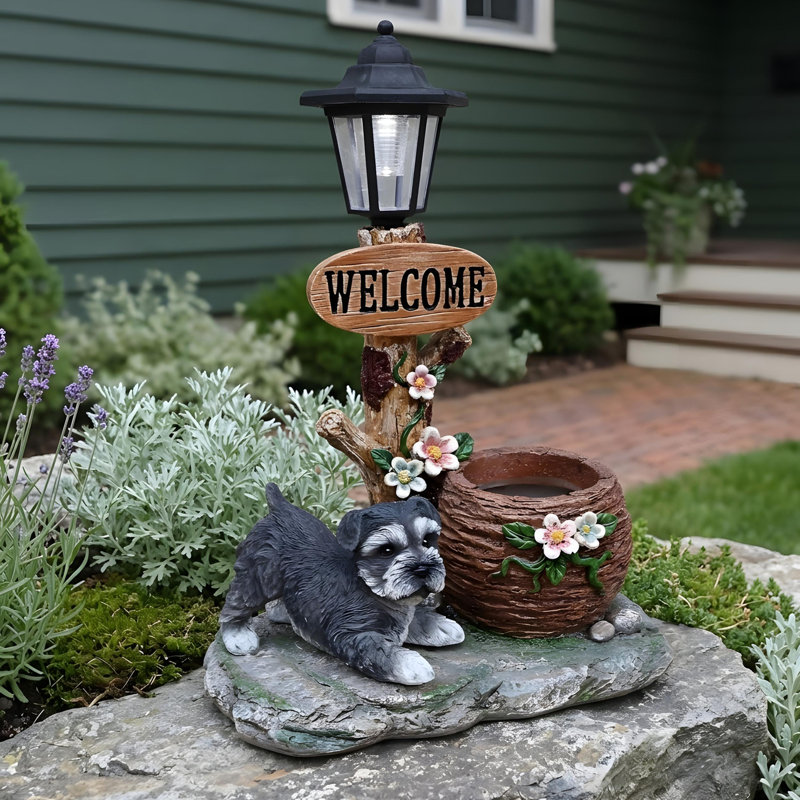 Statue jardinière Schnauzer