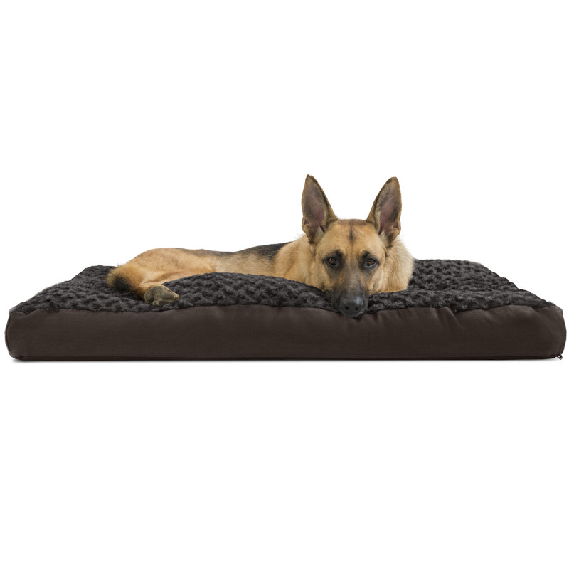 Ultra Plush Deluxe Fiber Pillow Pet Bed, Extra Large (40" W x 32" D x 4" H), Chocolate