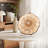 Brown Tree Ring Shaped Crystal Ceramic Wall Clock