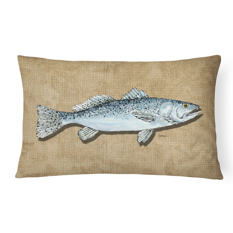 Coussin décoratif intérieur/extérieur à truite tachetée