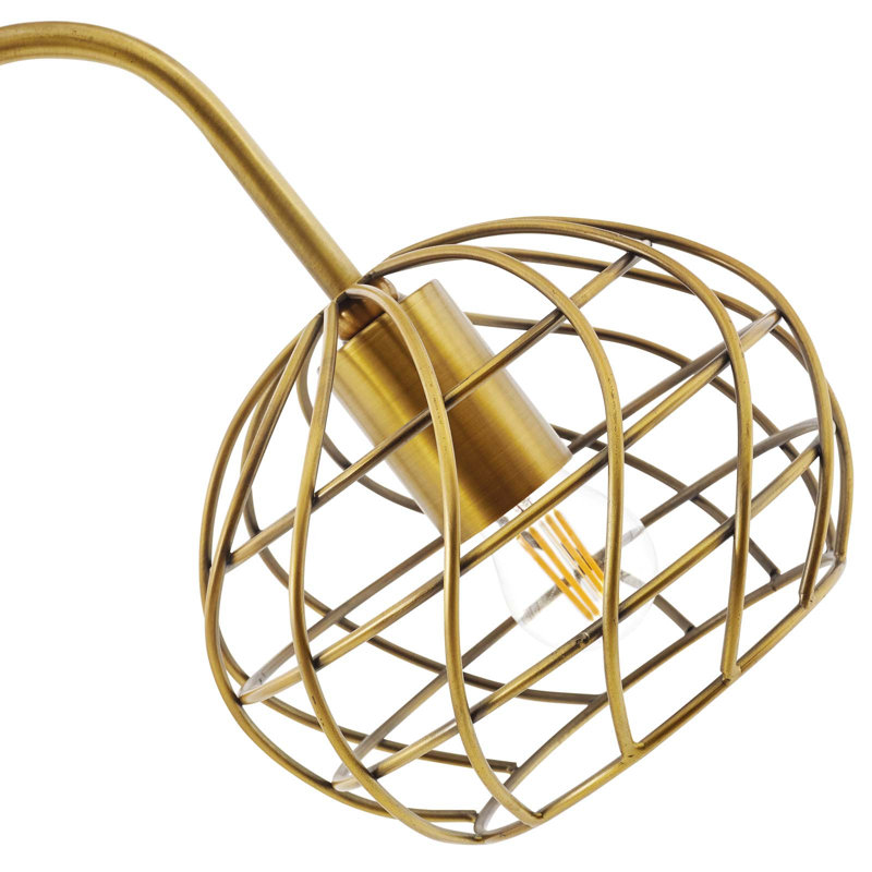 Lampe de table Salient en laiton et faux marbre blanc