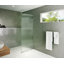 Aurora 32 in. x 78 in. Fully Frameless Fluted Radius Single Fixed Shower Panel