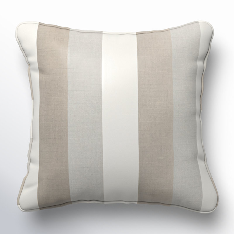 Housse et insert de coussin rectangulaire Tildi Sunbrella Lumber, 18 po x 18 po, Lin Direction