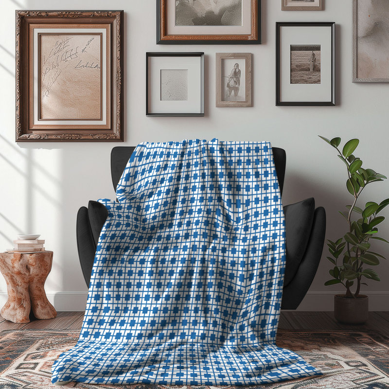 Rose-bleu - 1 pièce Sherpa Premium, Grand lit