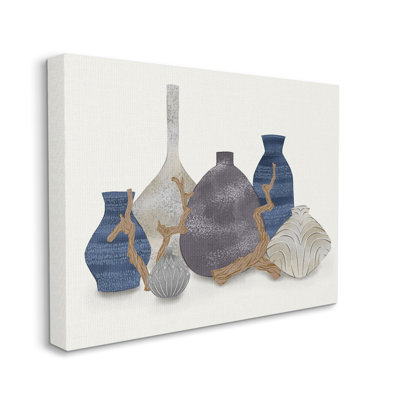 " Ornate Vase Still Life Leaning Driftwood Branches " by Ziwei Li