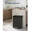 16 Gallon / 60L Stainless Steel Kitchen Trash Can – Step Pedal, Soft-Close Plastic Lid, Odor Control, Liner Rim, Rear Handle, Large Capacity – Home, Office – Stainless Steel Color-132362448