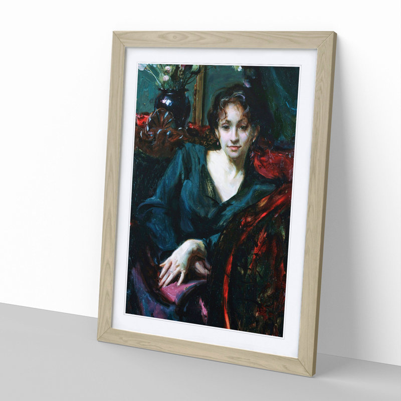 Isabella Stewart Gardner by John Singer Sargent - Picture Frame Painting, Oak, 65cm H x 48cm W x 2cm D