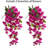 2Pcs Fake Hibiscus Artificial Hanging Flowers Plants