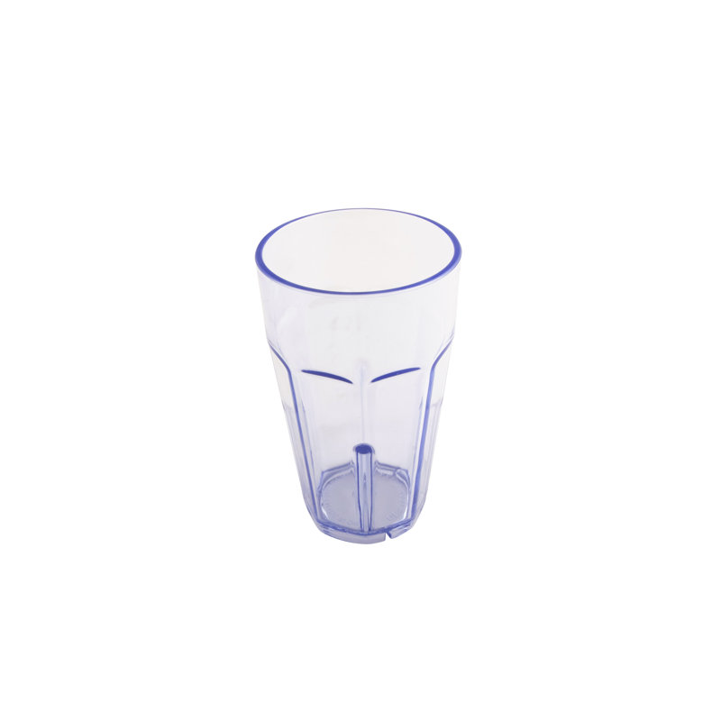 Le GE Ensemble de verres en verre 4 pièces, Verre à vin sans pied, Bleu