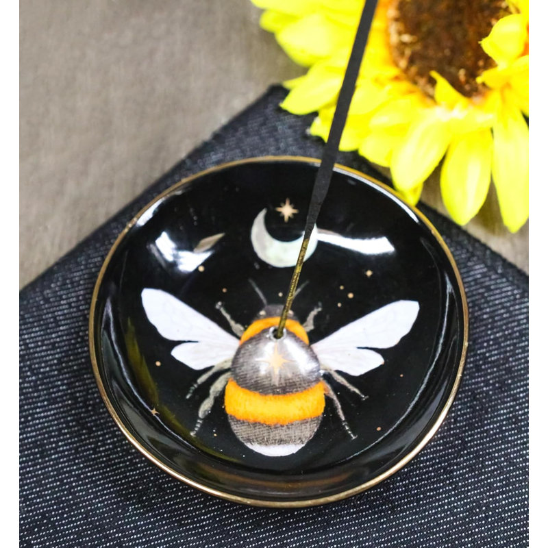 Porte-encens Wicca Dark Forest Triple Moon Stars Bumblebee Bee