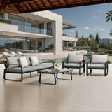 Denea Outdoor 4 - Piece Conversation Set