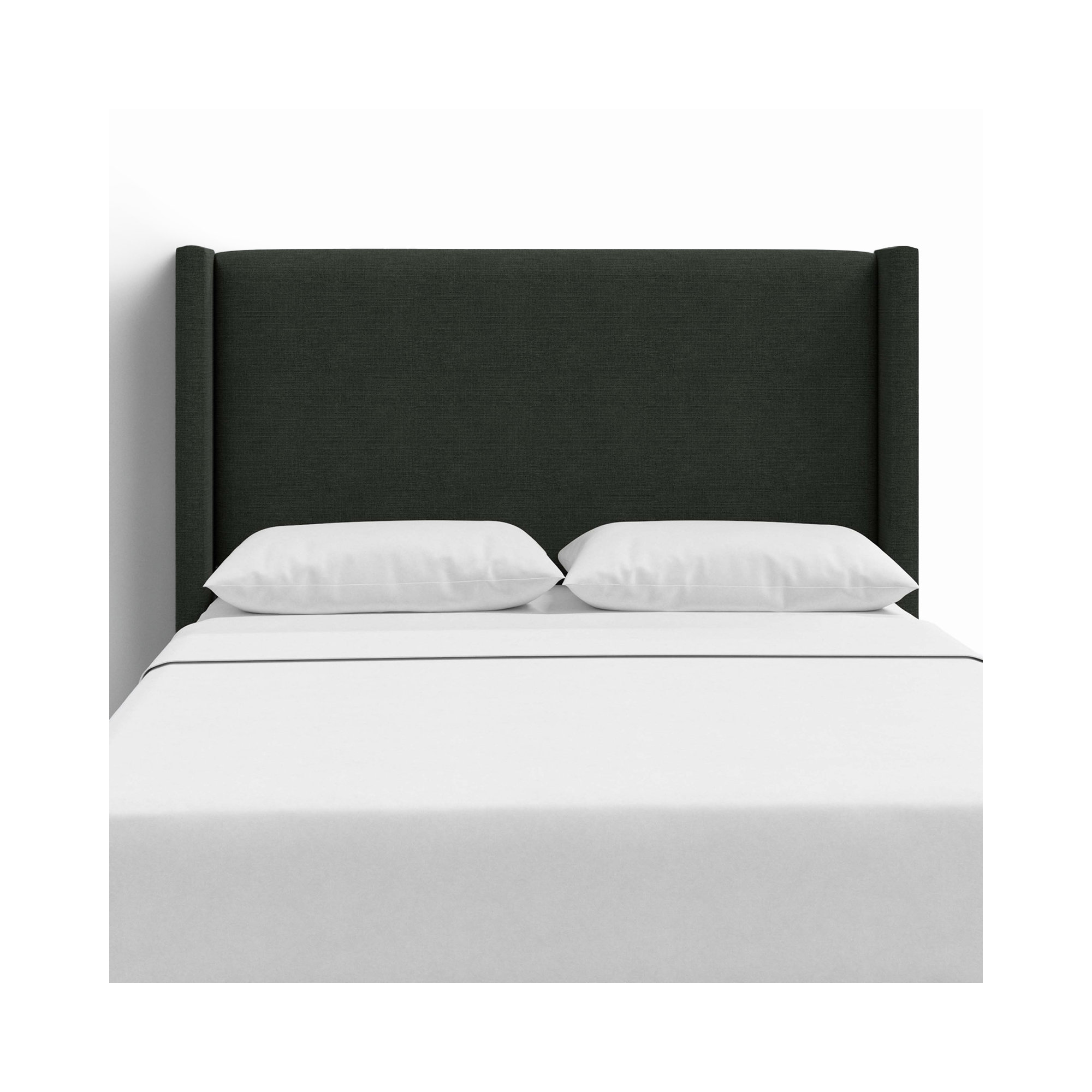 Hanson Upholstered Headboard, Full, Classic Black Linen