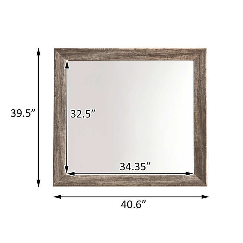 Canmore Rectangle Dresser Mirror, Washed Taupe