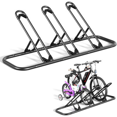 Bike Rack, Floor Bike Rack for Garage, Indoor/Outdoor Bike Storage Stand Bicycle Parking Rack
