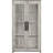Coastal Style Grey Driftwood 2-Door Engineered Wood Tall Cabinet With 12 Shelves For Living Space Storage In Room Solutions