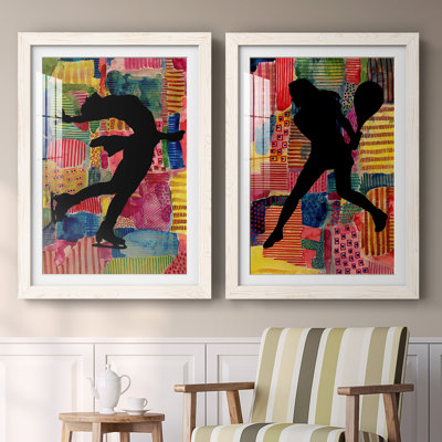 «Patchwork Athlete III», reproduction encadrée de qualité supérieure - prête à être accrochée