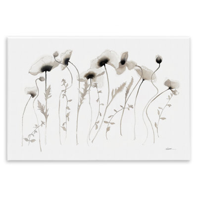 "White Poppy Sprigs", art mural par Shirley Novak