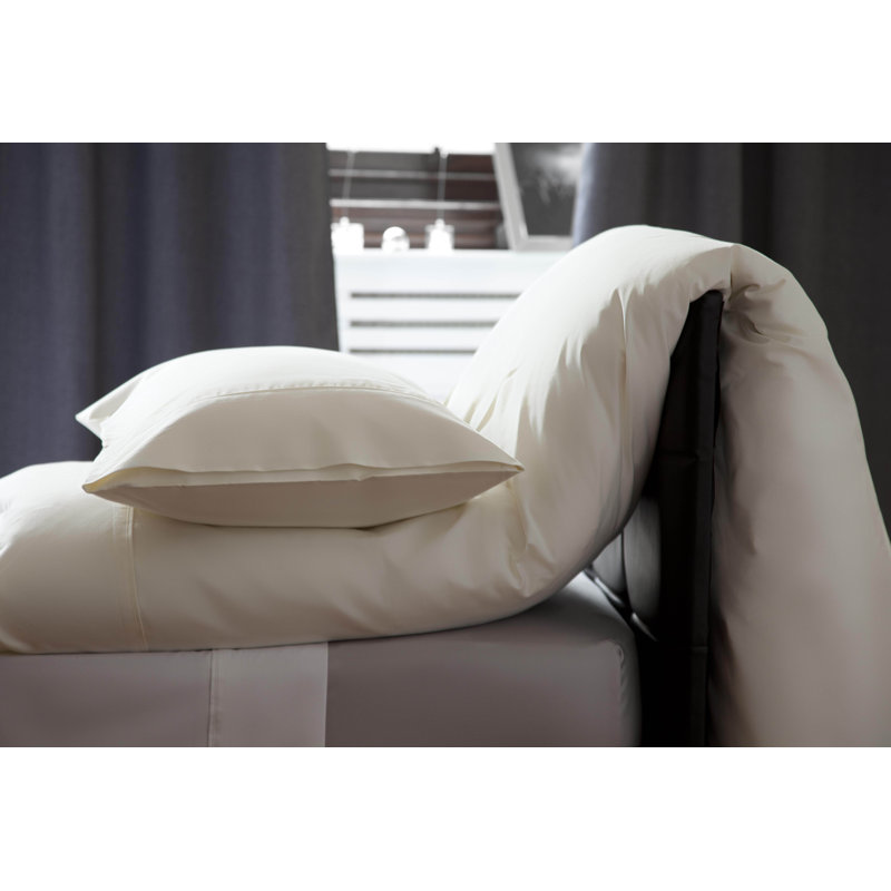 Satin Solid Colour Duvet Cover, Ivory, Super King Duvet Cover