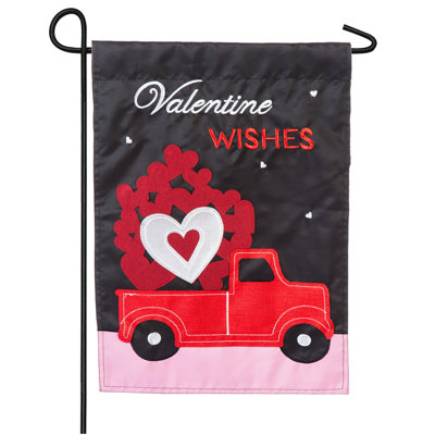 Double Sided 18 in. H x 12.5 in. W Polyester Valentine's Day Garden flag