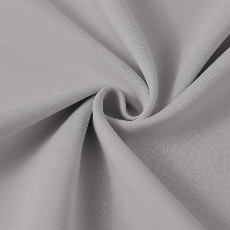 100% Polyester Blackout Pencil Pleat Room Darkening 230 GSM Curtains (Set of 2), Light Grey, 137cm Width x 168cm Drop
