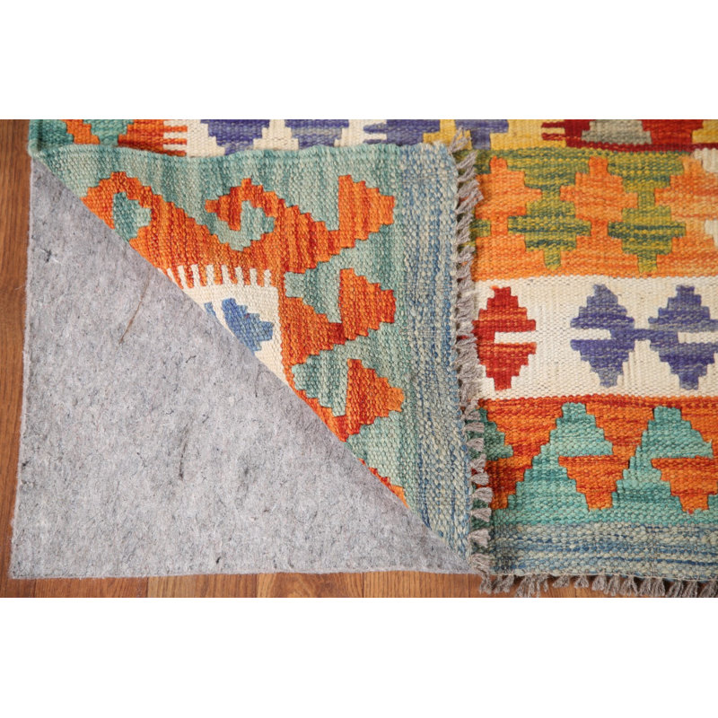 Tapis oriental multicolore Kilim 6 x 8