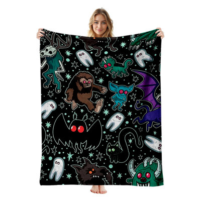 Couverture en flanelle simple JYK Halloween