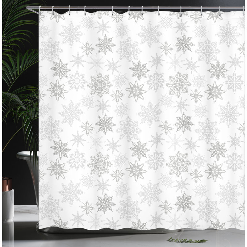 Shower Curtain with Hooks Included, 70"H x 69"W