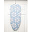 Planche à repasser Handy Board, plateau en maille d'acier, housse 100% coton avec rembourrage en fibre, pliable avec crochet pivotant, housse argentée avec anneaux magiques