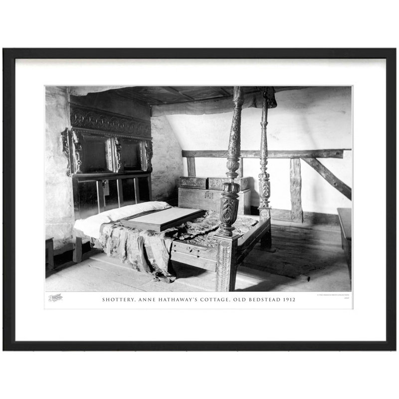 Shottery, Anne Hathaway's Cottage, Old Bedstead 1912 by Francis Frith - Single Picture Frame Print, 40cm H x 50cm W x 2.3cm D