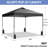 10X10 Pop Up Canopy  Tent With One Push Setup,  Instant Portable Shelter With Sandbags, Black-123311103-123311104