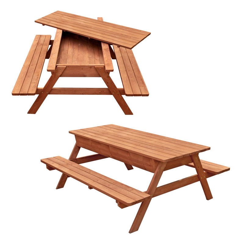 Cedar Picnic Table With Large Storage Compartment