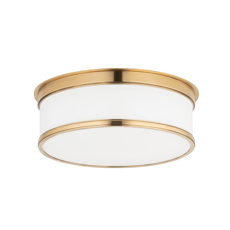 Geneva Glass Flush Mount, 4.75" x 9.25" / Satin Nickel