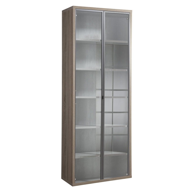 Disegno 217 cm H x 81.5 cm W Standard Bookcase, Dark Brown