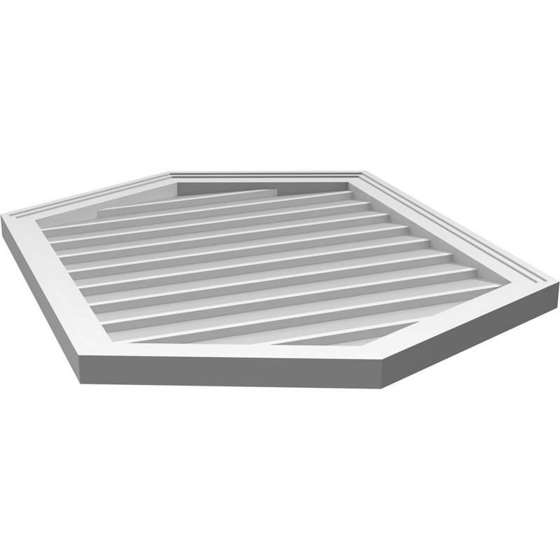 Ventilé vertical à pignon vertical en uréthane 5/12, H 34 po x l 26 po x P 1,5 po