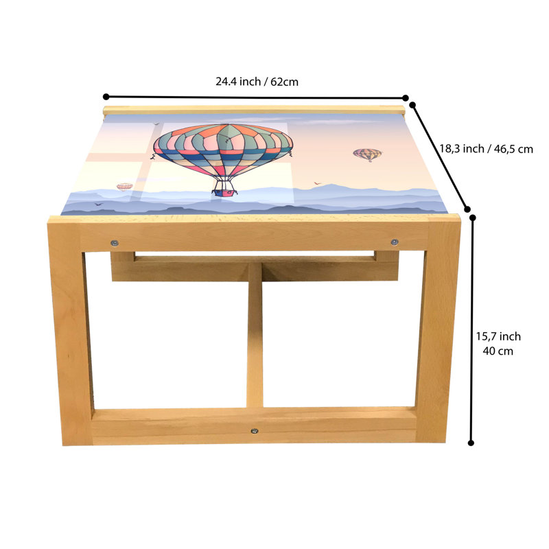 Jaismeen Sled Coffee Table, 62cm H x 46cm W x 40cm D