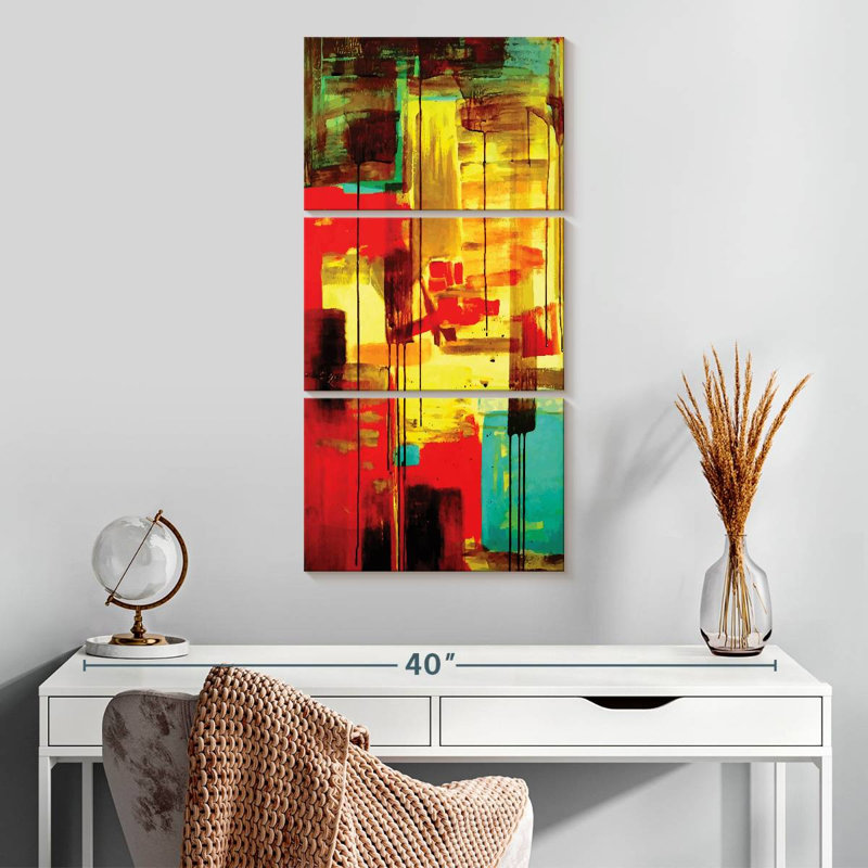 Composition en acrylique Jacobien, H 32 po x l 15 po