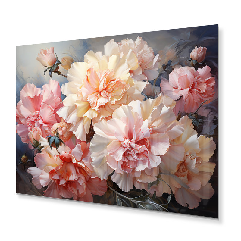 Oeillets, impression romantique II - impression sans cadre sur métal, H 24 po x l 32 po x P 1 po