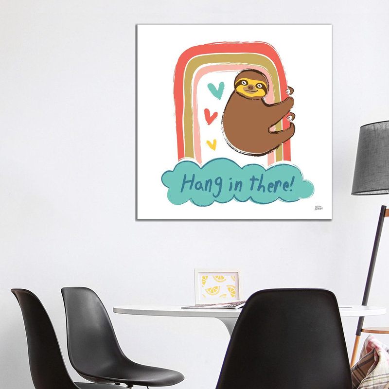 Colourful Sloth I V2 by Melissa Averinos - Wrapped Canvas Print, 66.04 cm H x 66.04 cm W x 1.91 cm D