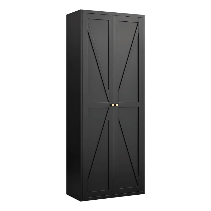Armoire de rangement à 2 portes en métal avec tablettes réglables et armoire en acier